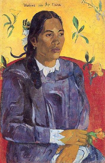 Paul Gauguin Woman with a Flower china oil painting image